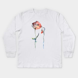 Poppies Kids Long Sleeve T-Shirt